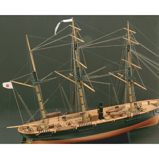 送料無料】ウッディジョー 木製帆船模型 1/75咸臨丸 帆無 | アート