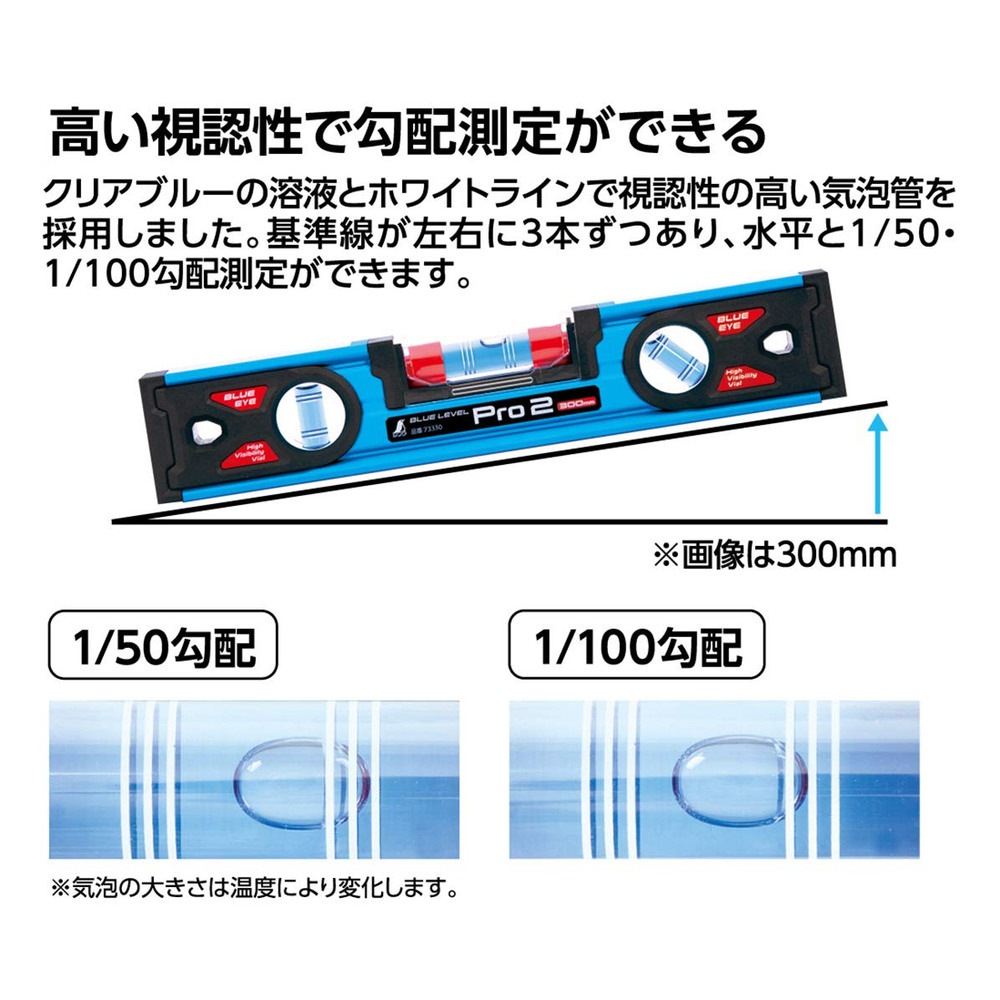 シンワ測定 ブルーレベル PRO2 450mm 73332
