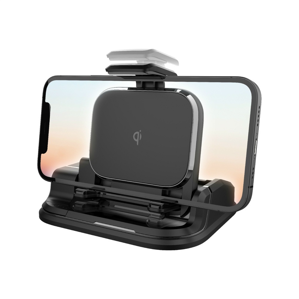 カシムラ ワイヤレス充電器 自動開閉ホルダー 自動ヘッドアップ 粘着