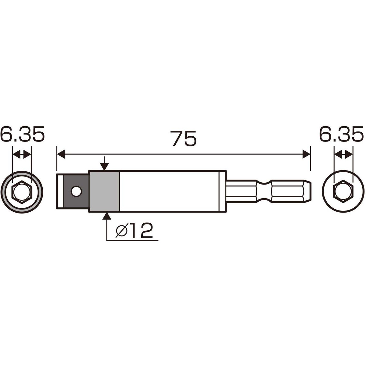 アネックス ANEX 電気工事用 トルクアダプター M6 ATA-M6 | 工具,先端