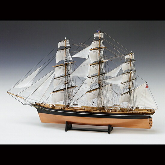 送料無料】ウッディジョー 木製帆船模型 1/100 カティサーク 帆付