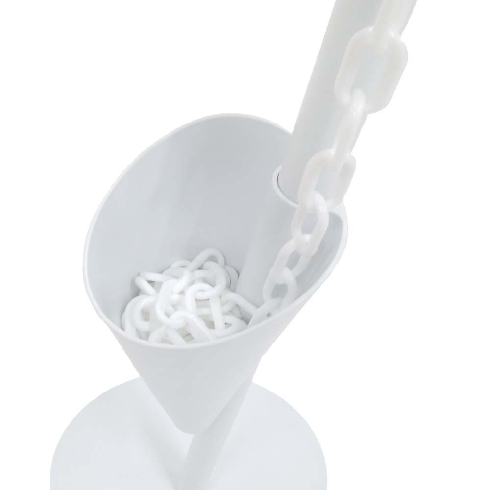 【送料無料】ダイム DAIM ゲートスタンド 高さ90cm×長さ3m ホワイト ×2セット チェーンスタンド