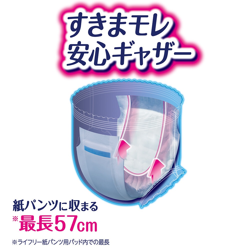 ライフリー　ズレずに安心紙パンツ用パッド6回　ユニチャーム 送料無料】ユニ・チャーム ライフリー ズレずに安心紙パンツ用