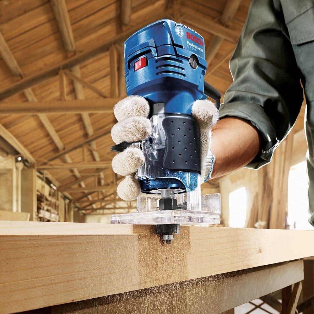 送料無料】ボッシュ BOSCH 100V トリマー GLF55-6 | 工具,電動
