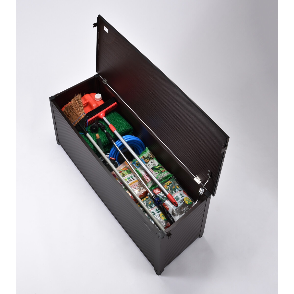 送料無料】グリーンライフ アルミベンチストッカー144 南京錠金具付き