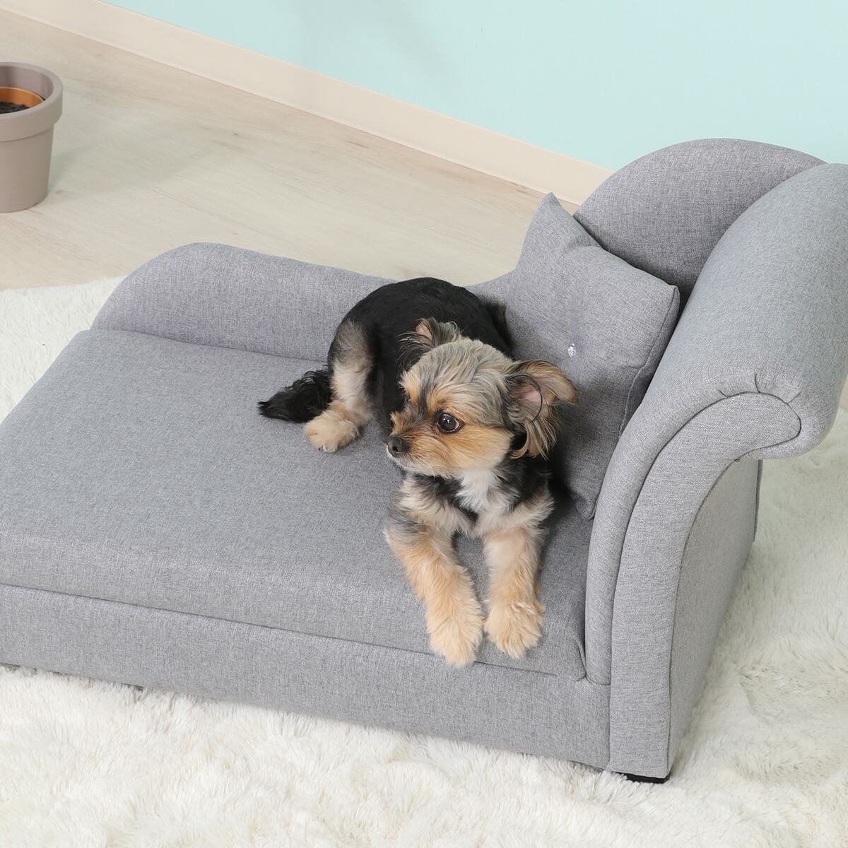 フジボウエキ ペットカウチソファ(クッション付き) GY 45231 不二貿易 ペットカウチソファ SF-525 GY グレー クッション付き