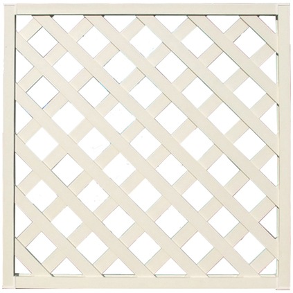 送料無料】レシナgラティス 高さ900×幅900mm ホワイト色 人工木 ×5枚