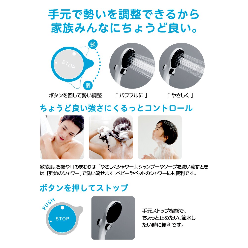 サンエイ SANEI 節水ストップシャワーヘッド (1個) 品番：PS303