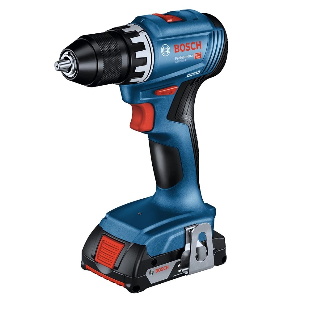 値下げしました！【未使用】ボッシュ BOSCH GSR18V-45 コードレスドライバドリル バッテリ×2・充電器付き【ハンズクラフト佐賀】 送料無料】ボッシュ 18Vコードレスドライバードリル GSR18V-45 | 工具