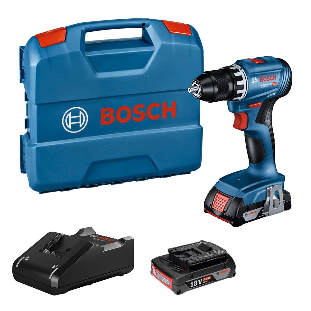 値下げしました！【未使用】ボッシュ BOSCH GSR18V-45 コードレスドライバドリル バッテリ×2・充電器付き【ハンズクラフト佐賀】 送料無料】ボッシュ 18Vコードレスドライバードリル GSR18V-45 | 工具