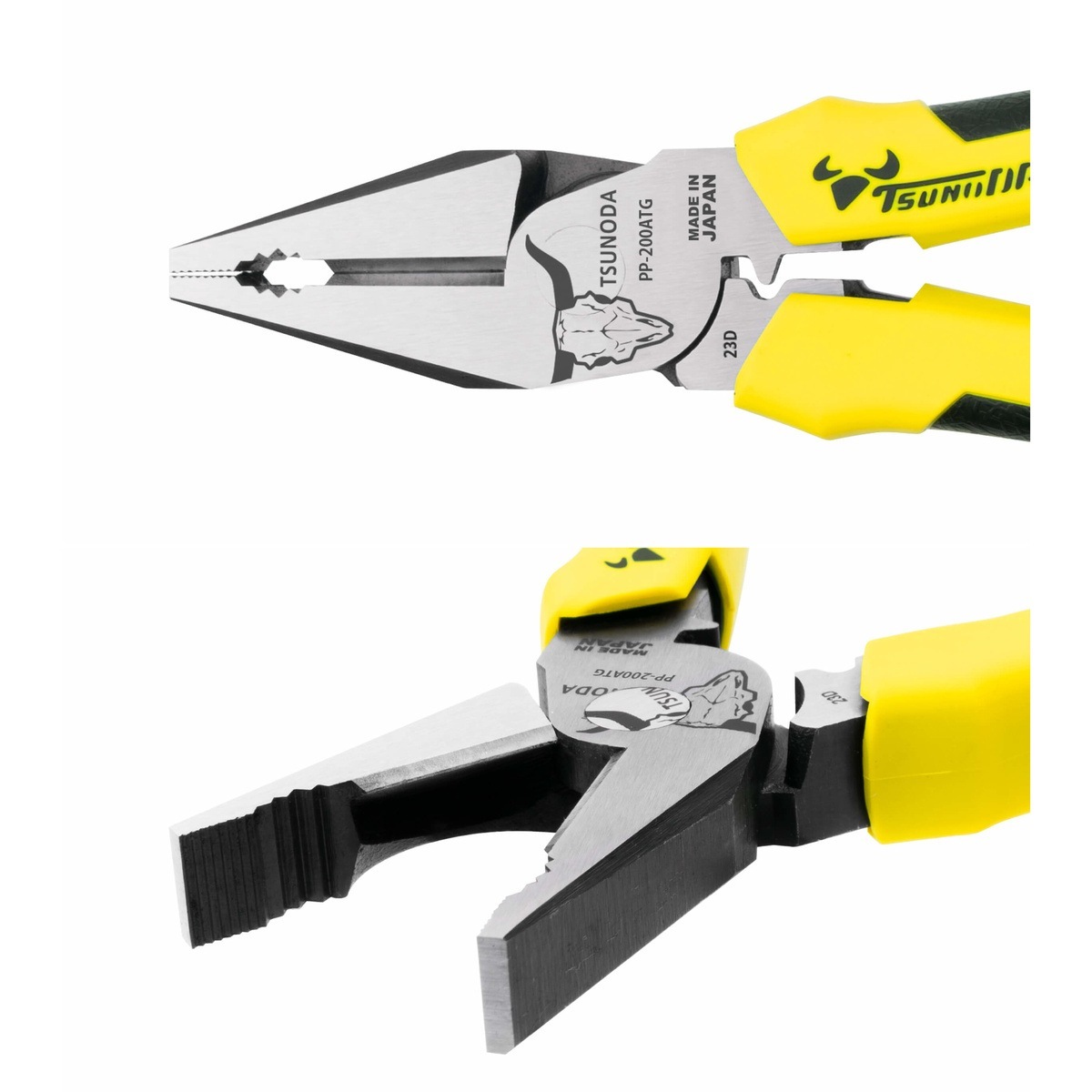 ツノダ 電工パワーペンチ 圧着機能付 200mm PP-200ATG | 工具,作業工具