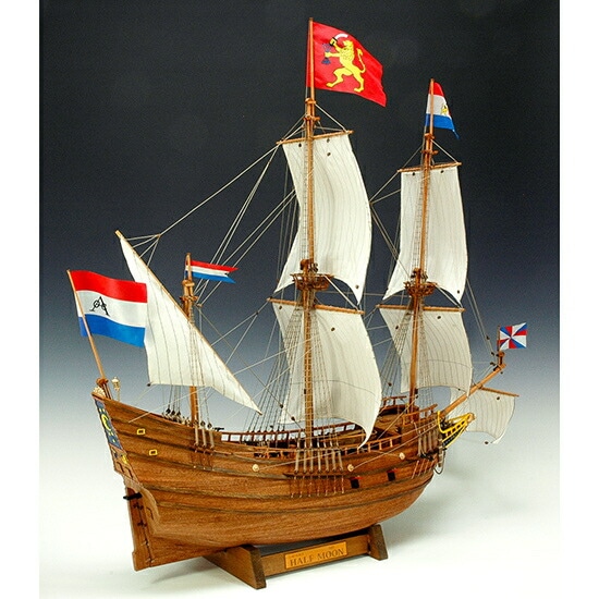 引取限定大型ウッディジョー/木製帆船模型 1/100[帆無・停泊) 送料無料】ウッディジョー 木製帆船模型 1/40 ハーフムーン | アート