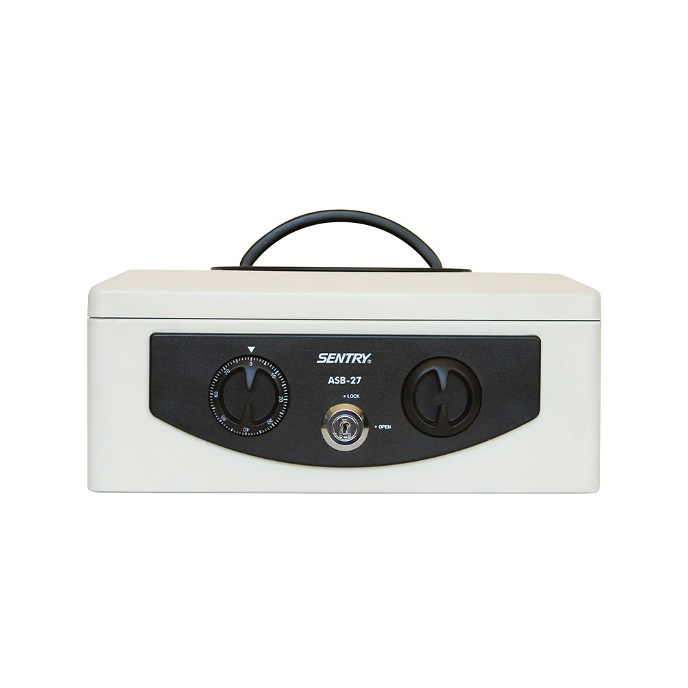 【送料無料】セントリー Sentry 手提げ金庫(A5紙収納可能)フラットキー2本付 ASB-27