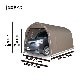 【送料無料】南栄工業 パイプ車庫 ベース式 中型BOX用 2748BSB 「5梱包」 【大型便・時間指定不可】