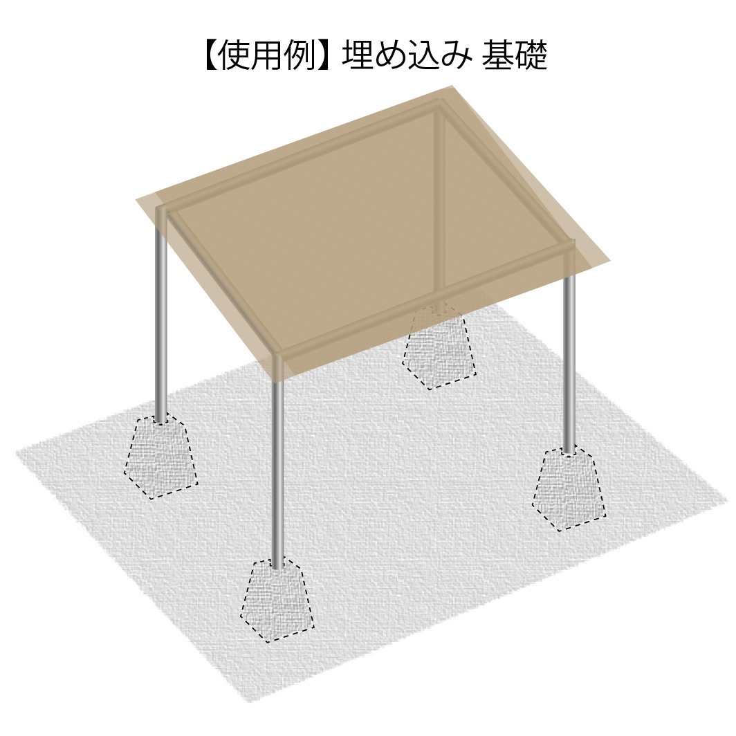 単管付き束石 送料無料】ネクスタイル 単管ブロック ×1個 単管パイプ束石 DIY用 SA-1