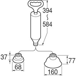 サンエイ SANEI 真空式パイプクリーナー 洋式トイレ対応 PR8700-L
