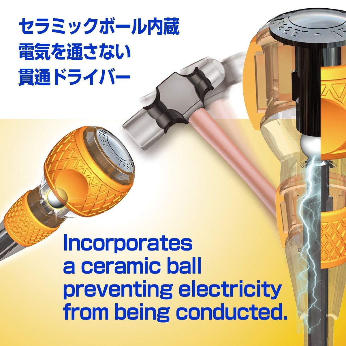 ベッセル 安全貫通ドライバーボールグリップ DV250 -8×150 No.250