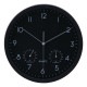【送料無料】不二貿易 掛時計温湿度計付 ベゼル 直径25cm BK EG6910ATHYP214 【メーカー直送・代引不可・置配不可・配送地域限定】