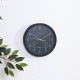 【送料無料】不二貿易 掛時計温湿度計付 ベゼル 直径25cm BK EG6910ATHYP214 【メーカー直送・代引不可・置配不可・配送地域限定】