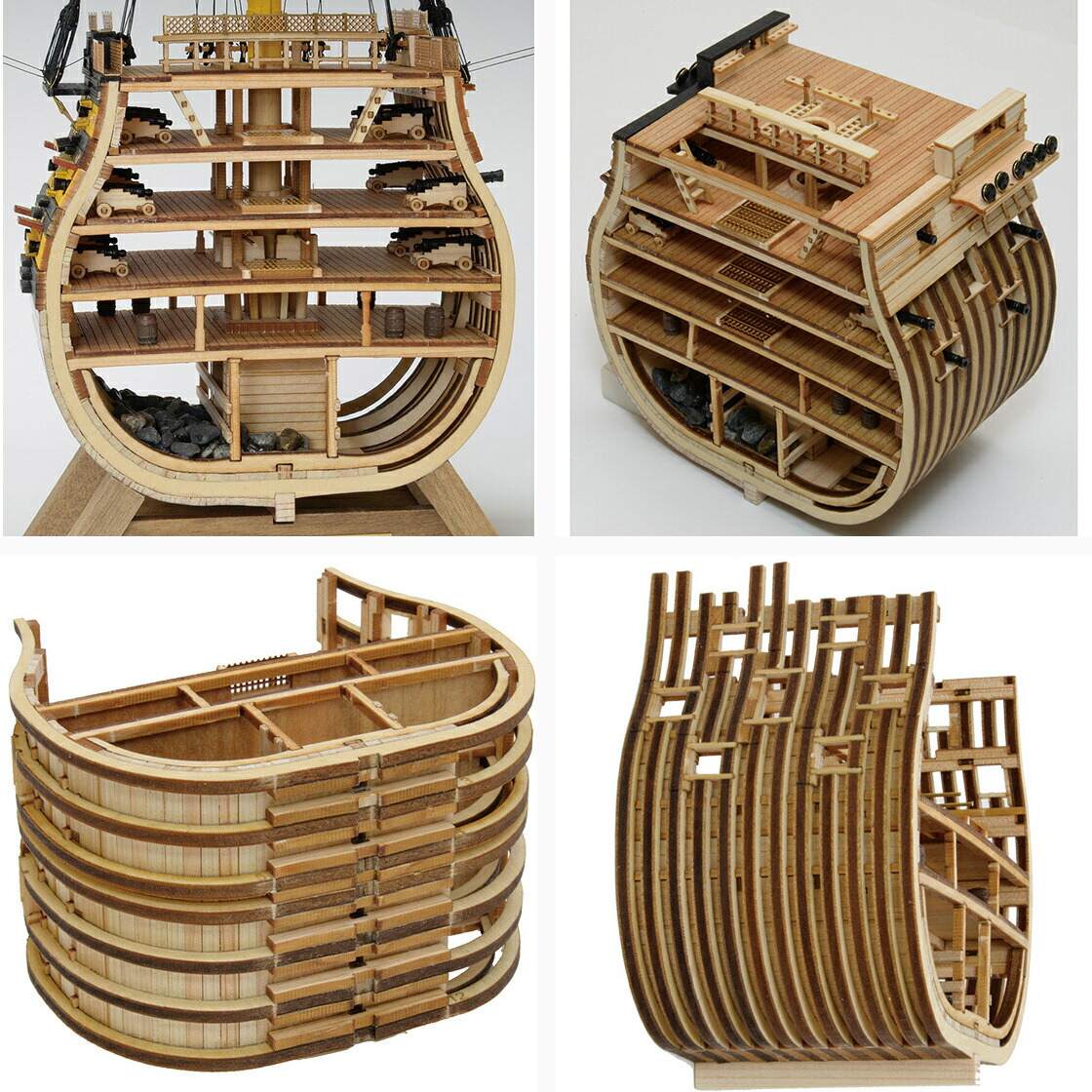 送料無料】ウッディジョー 木造帆船模型 1/160 ビクトリー カット