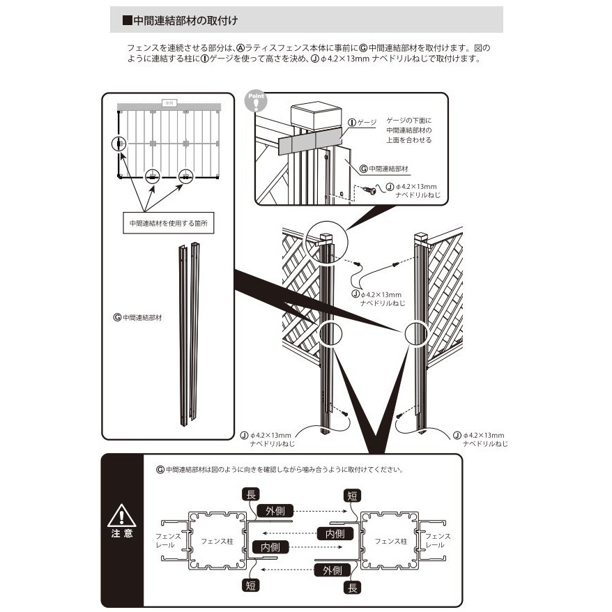 送料無料】人工木ユニットデッキ 9090専用 ラティスフェンス W872×D45