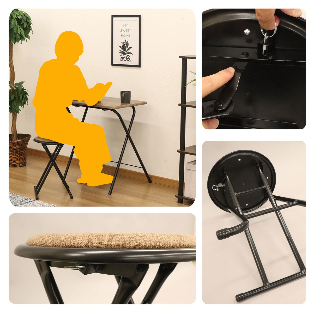 送料無料】エイ・アイ・エス 折りたたみテーブル・チェアセット