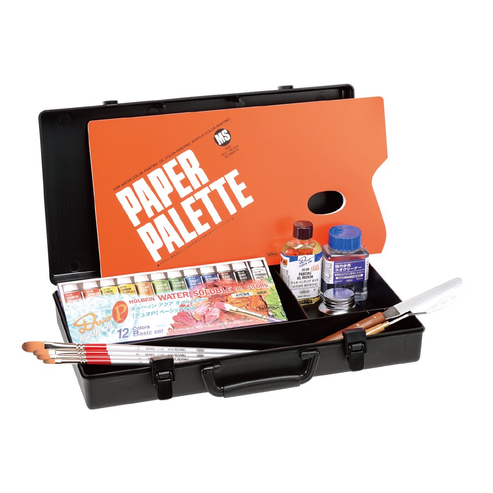 ホルベイン デュオ アタッシュ大長BOXセット (132113) 水溶性油絵具 組み合わせセット