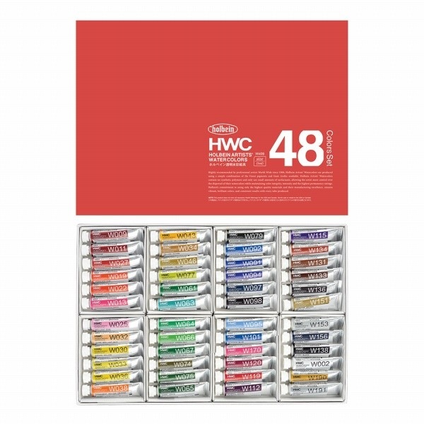 ホルベイン 透明水彩絵具 W409 48色セット