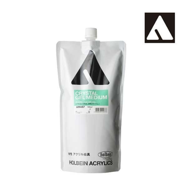 ホルベイン アクリリックメディウム AM487 900ml クリスタルジェルメディウムスタンドパック 14487