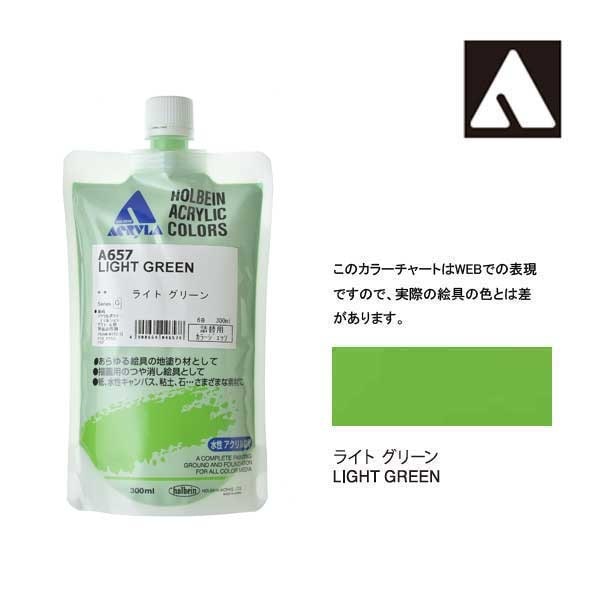 ホルベイン カラージェッソ 300ml A657 ライトグリーン 4657