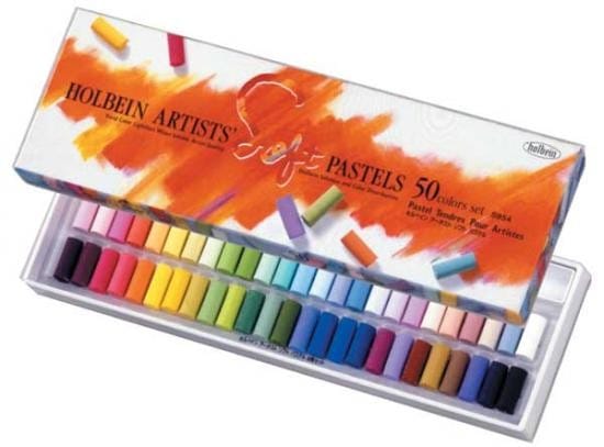 ホルベインアーチストソフトパステル S954 50色セット 描き味なめらか