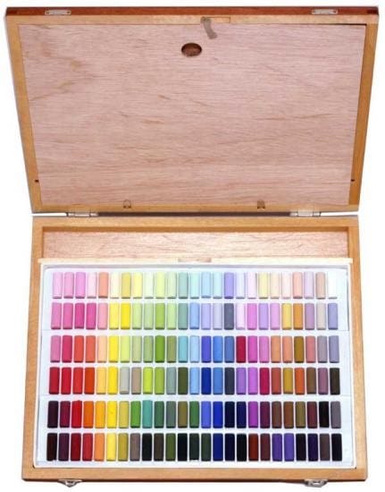 ホルベインアーチストソフトパステル S959 150色セット (木函入り) 描き味なめらか