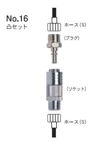 ホルベイン トリコン ワンタッチカプラー No.16 凸セット 564216