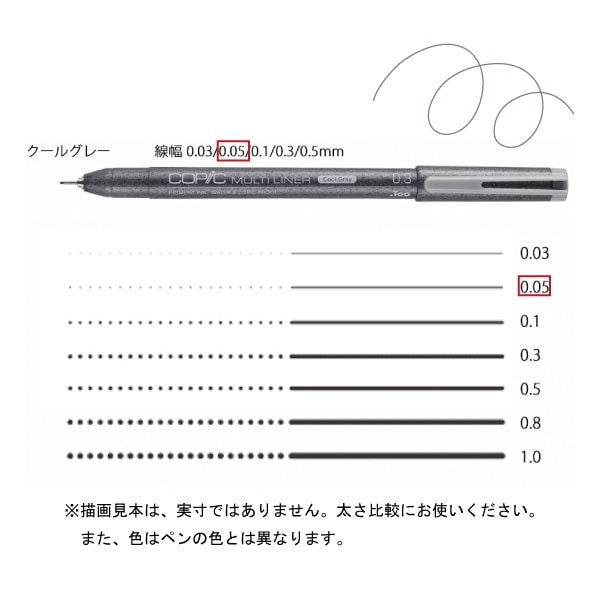 コピックマルチライナー クールグレー 0．05