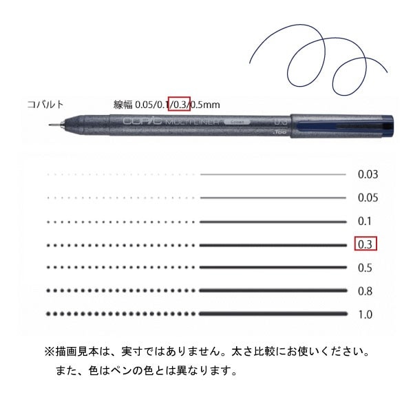コピックマルチライナー コバルト 0．3