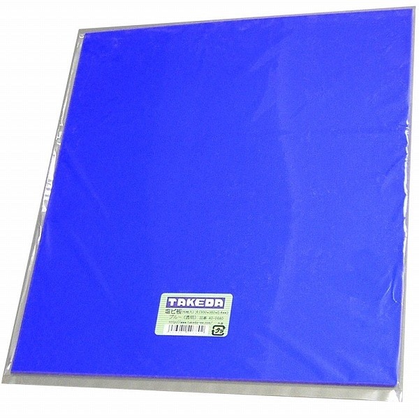 タケダモケイ  塩ビ大型板 40-0880  ブルー（透明両面ツヤ） 10枚入 330x360x0.4mm