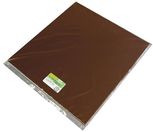 タケダモケイ  塩ビ大型板 40-0131  ブラウン（半透明両面ツヤ） 10枚入 330x360x0.4mm
