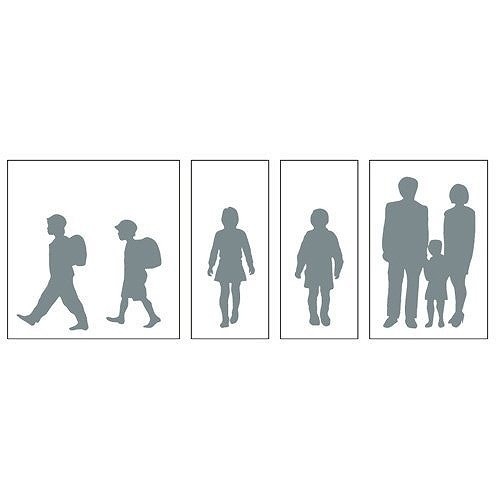 タケダモケイ  シルエット人形 40-0404  子供 1/50（4種各3計12個入り）