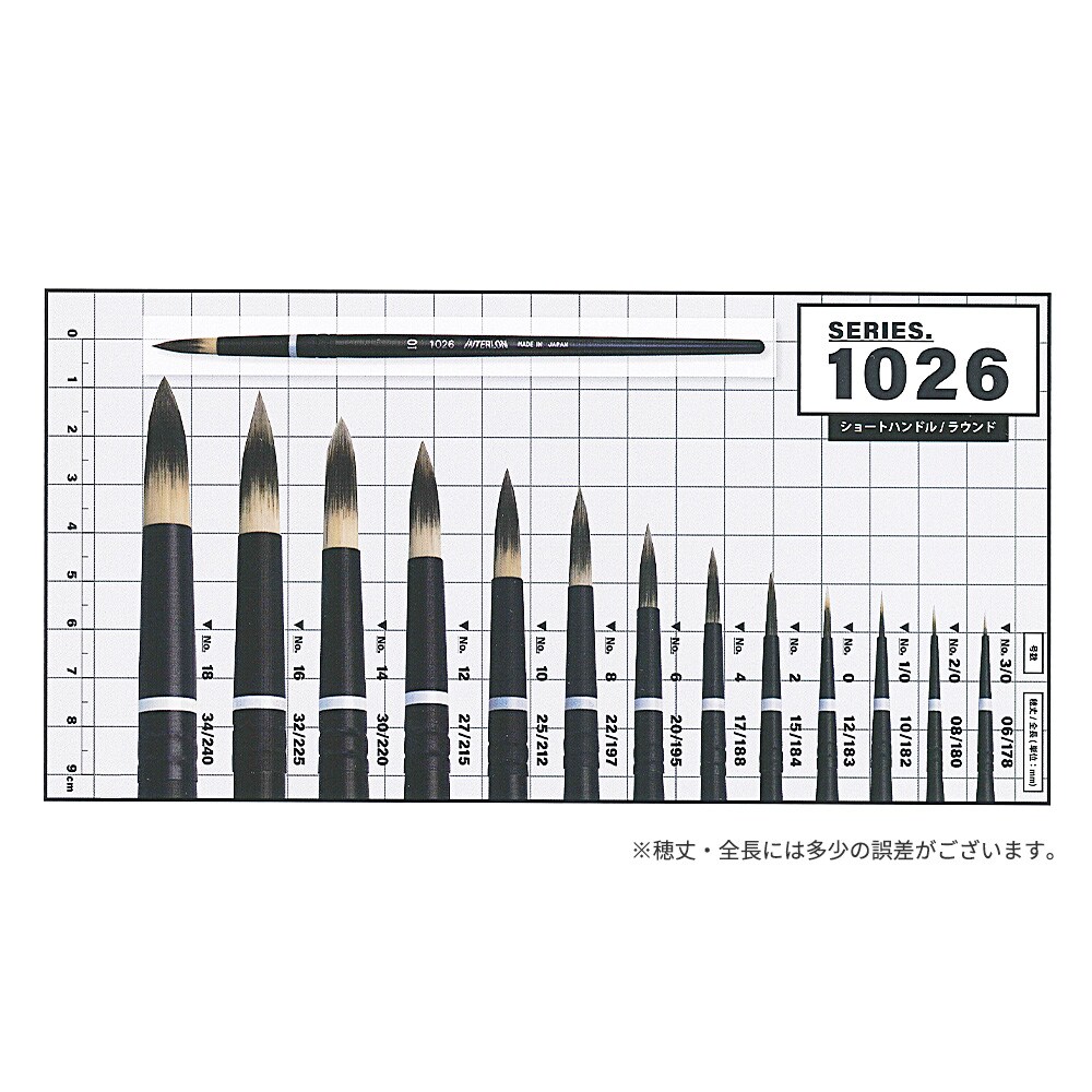 【期間限定！最安値挑戦】 インターロン水彩筆 1026 アークオアシス | 1/0号 ラウンド 画材