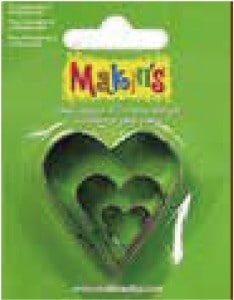 抜き型3点セット（大・中・小 各1）金属製 223 ハート （Makin's） (サン工業 ※旧 日清アソシエイツ)