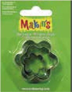 抜き型3点セット（大・中・小 各1）金属製 227 花 （Makin's） (サン工業 ※旧 日清アソシエイツ)