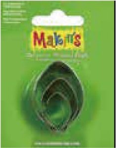 抜き型3点セット（大・中・小 各1）金属製 235 オーナメント （Makin's） (サン工業 ※旧 日清アソシエイツ)