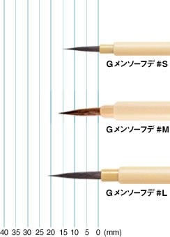 ヴァンゴッホデザイン日本画用面相筆Ｓ  (Gメンソ-フデ#S)  /ターレンス