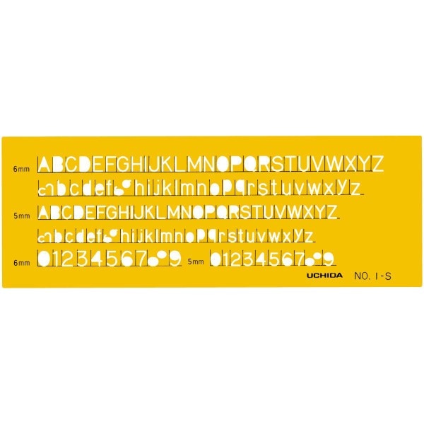 ウチダ(マービー) テンプレート ＮＯ1?Ｓ 英字・数字 品番：1-843-1011