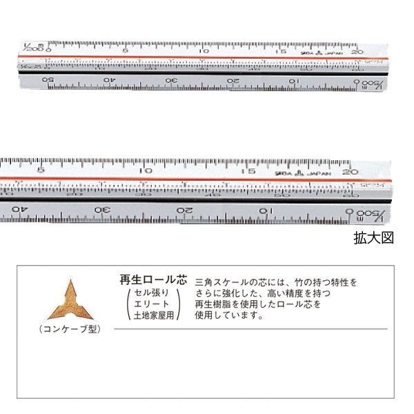 ウチダ(マービー) 三角スケール ポケット 10ｃｍ 品番：1-882-0005