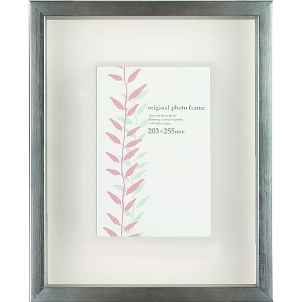 クリアボックスフレーム ヘアラインシルバー 八ツ切サイズ (242×303mm)  APJ アートプリントジャパン