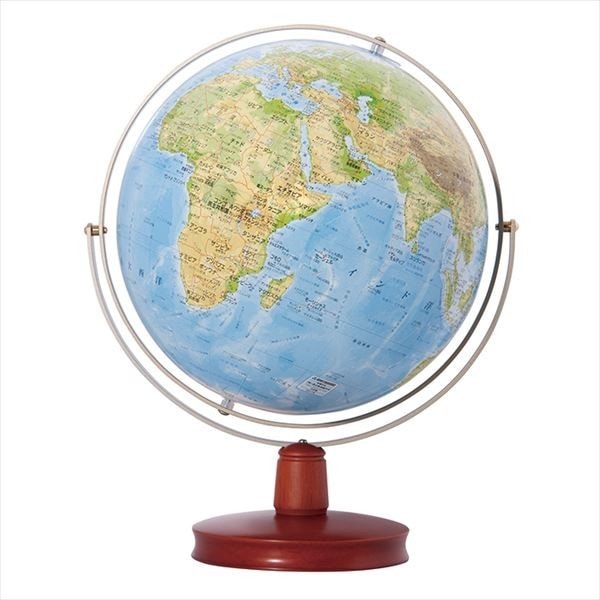 渡辺教具製作所 地球儀 ＷＥ 地勢 No.2611 (木台)