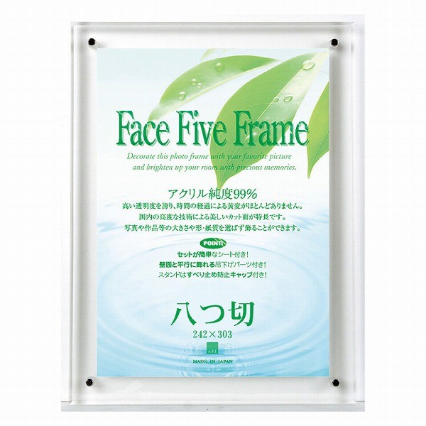 APJ フェイスファイブフレーム クリア 八ツ切サイズ（242×303mm）