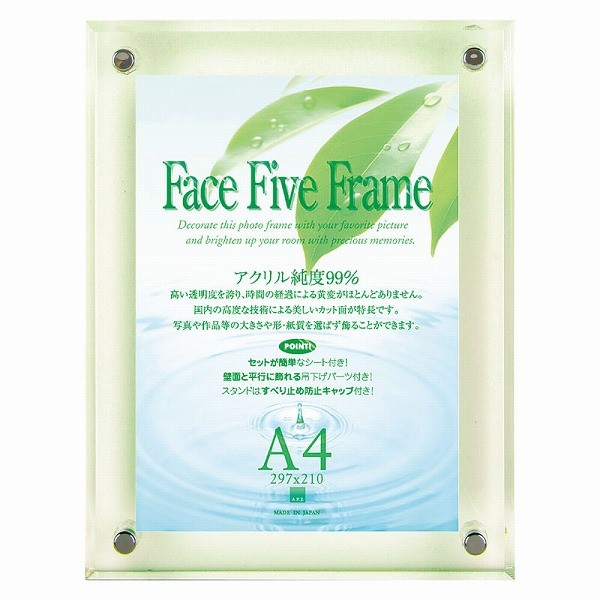APJ フォトフレーム フェイスファイブフレーム グリーン A4サイズ（210×297mm）