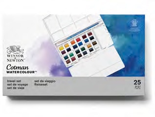 CWC ハーフパン24色トラベルセット　コットマン・ウォーターカラー Winsor&Newton